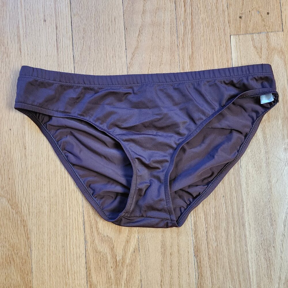 NWOT Prego Maternity Brown Bathing Suit Bottom Size Medium